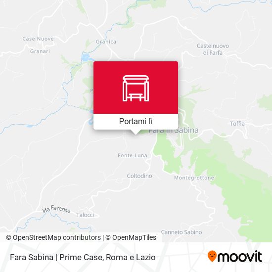 Mappa Fara Sabina | Prime Case