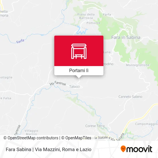 Mappa Fara Sabina | Via Mazzini