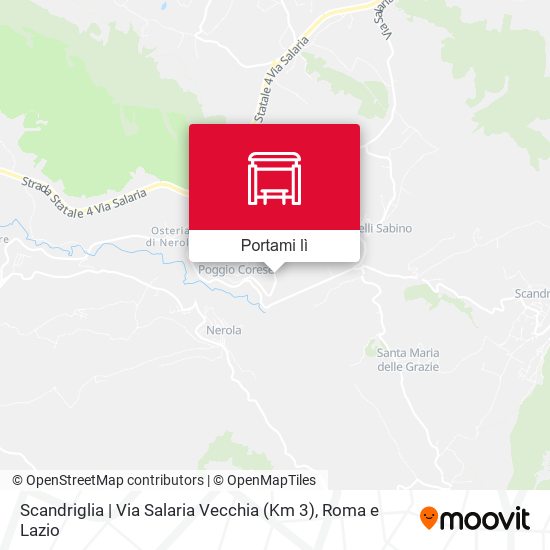 Mappa Scandriglia | Via Salaria Vecchia (Km 3)