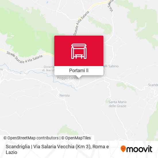 Mappa Scandriglia | Via Salaria Vecchia (Km 3)