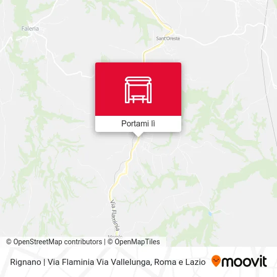 Mappa Rignano | Via Flaminia Via Vallelunga