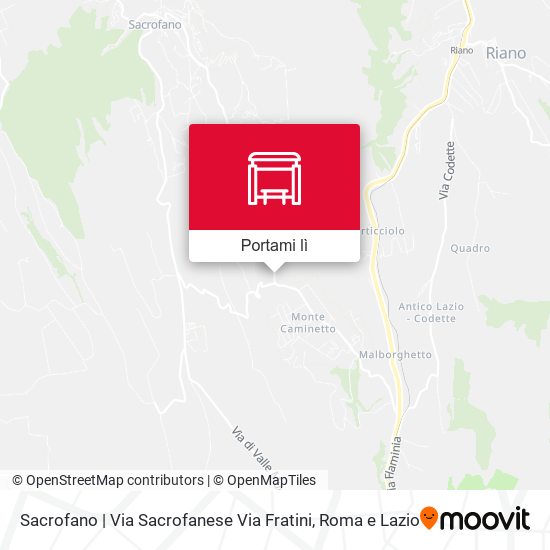 Mappa Sacrofano | Via Sacrofanese Via Fratini