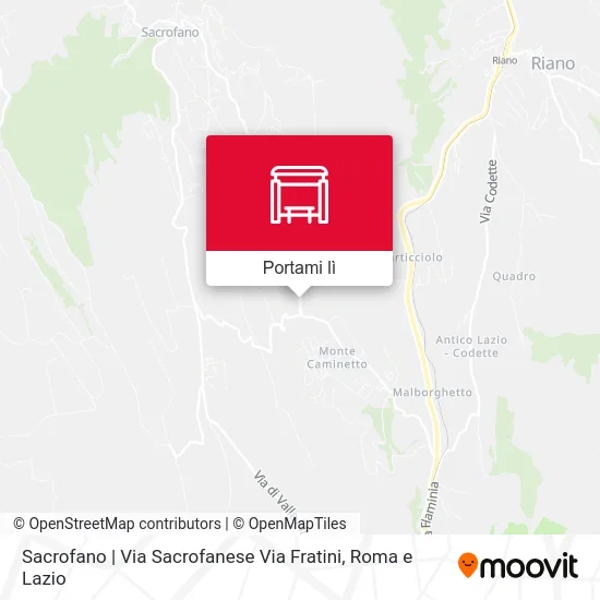 Mappa Sacrofano | Via Sacrofanese Via Fratini