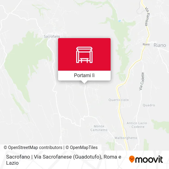 Mappa Sacrofano | Via Sacrofanese (Guadotufo)