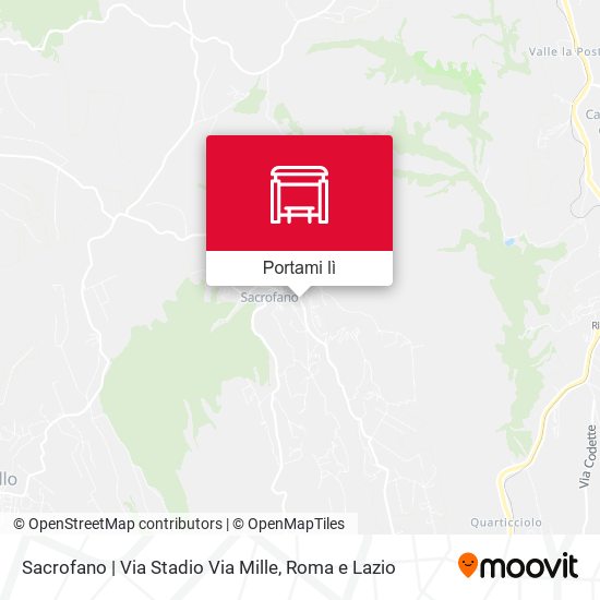 Mappa Sacrofano | Via Stadio Via Mille
