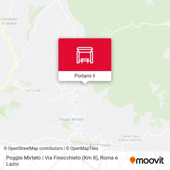 Mappa Poggio Mirteto | Via Finocchieto (Km 8)