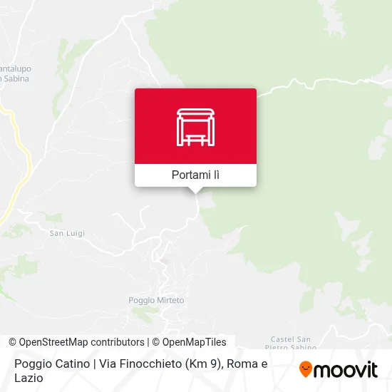 Mappa Poggio Catino | Via Finocchieto (Km 9)