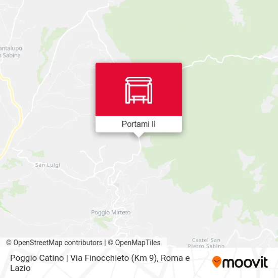 Mappa Poggio Catino | Via Finocchieto (Km 9)