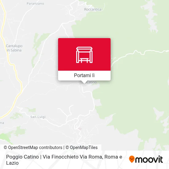Mappa Poggio Catino | Via Finocchieto Via Roma