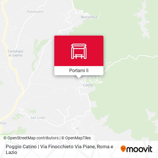 Mappa Poggio Catino | Via Finocchieto Via Piane