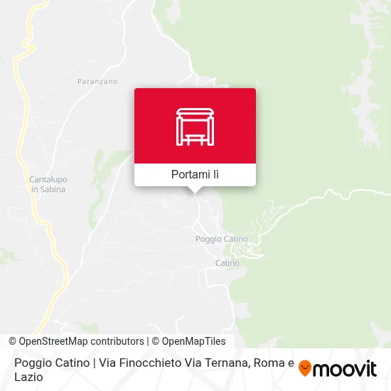 Mappa Poggio Catino | Via Finocchieto Via Ternana