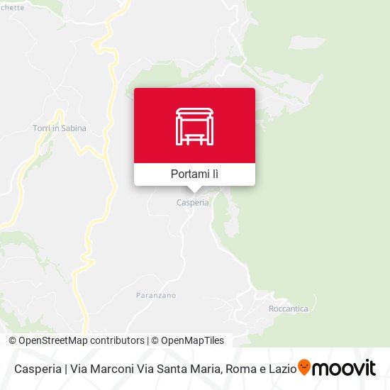 Mappa Casperia | Via Marconi Via Santa Maria