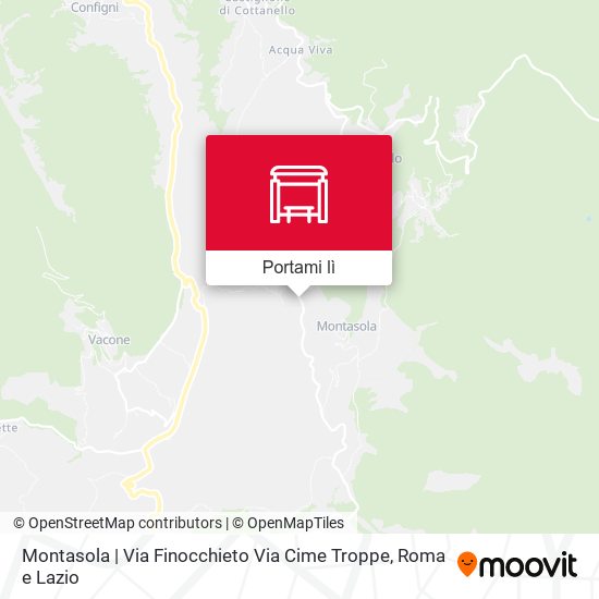 Mappa Montasola | Via Finocchieto Via Cime Troppe