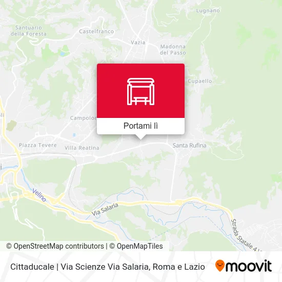 Mappa Cittaducale | Via Scienze Via Salaria