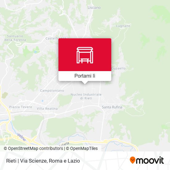Mappa Rieti | Via Scienze