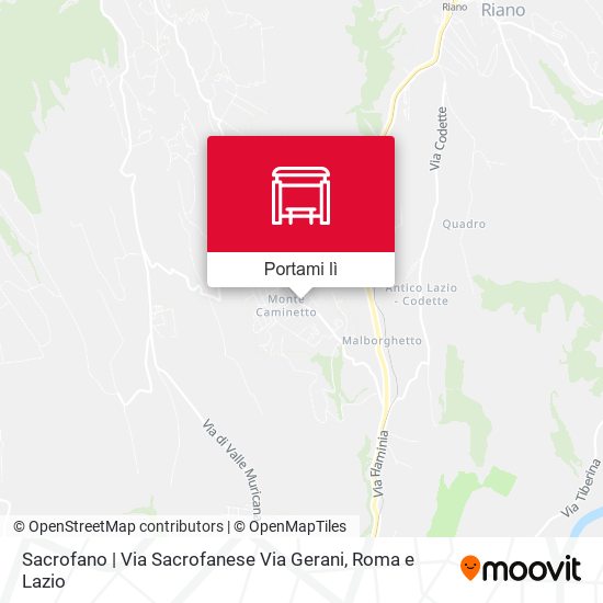 Mappa Sacrofano | Via Sacrofanese Via Gerani