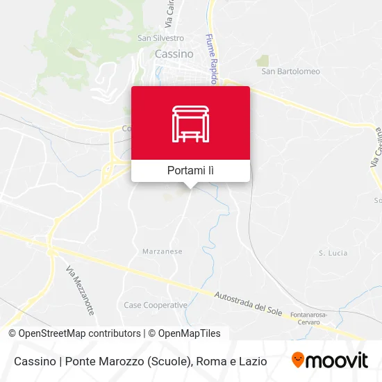 Mappa Cassino | Ponte Marozzo (Scuole)