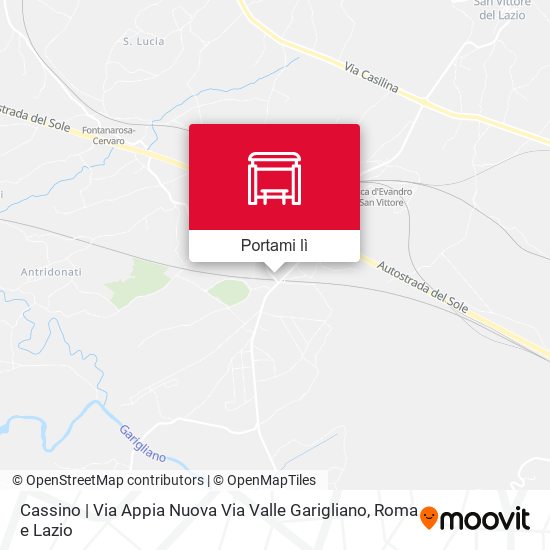 Mappa Cassino | Via Appia Nuova Via Valle Garigliano