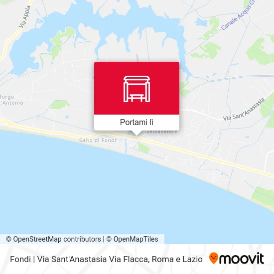 Mappa Fondi | Via Sant'Anastasia Via Flacca