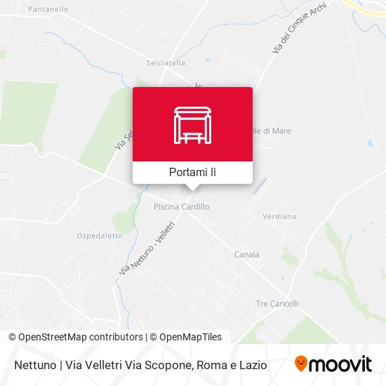 Mappa Nettuno | Via Velletri Via Scopone