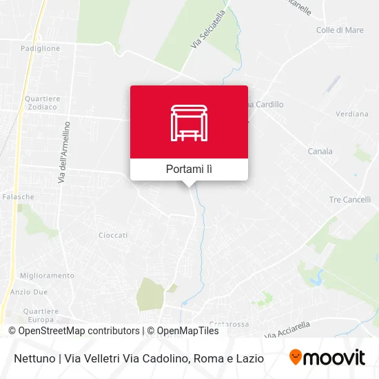 Mappa Nettuno | Via Velletri Via Cadolino