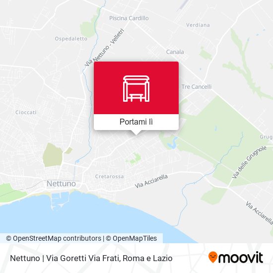 Mappa Nettuno | Via Goretti Via Frati