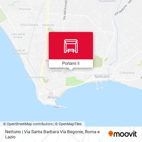 Mappa Nettuno | Via Santa Barbara Via Begonie