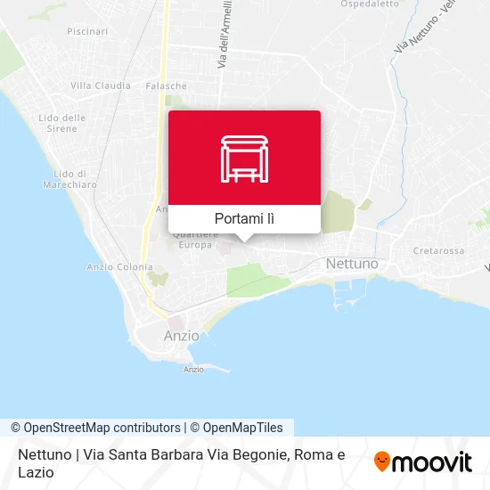 Mappa Nettuno | Via Santa Barbara Via Begonie