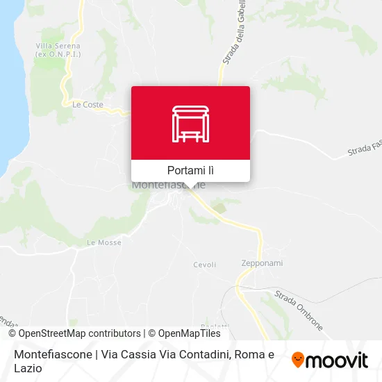 Mappa Montefiascone | Via Cassia Via Contadini