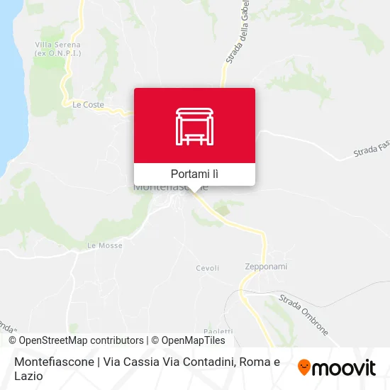 Mappa Montefiascone | Via Cassia Via Contadini