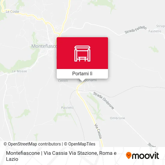 Mappa Montefiascone | Via Cassia Via Stazione