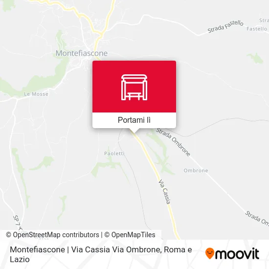 Mappa Montefiascone | Via Cassia Via Ombrone