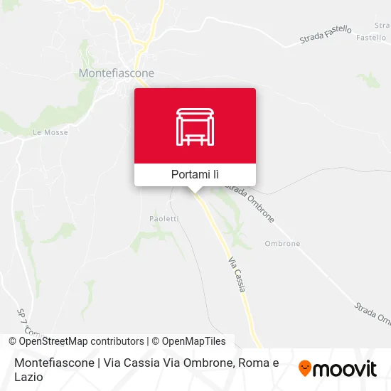 Mappa Montefiascone | Via Cassia Via Ombrone