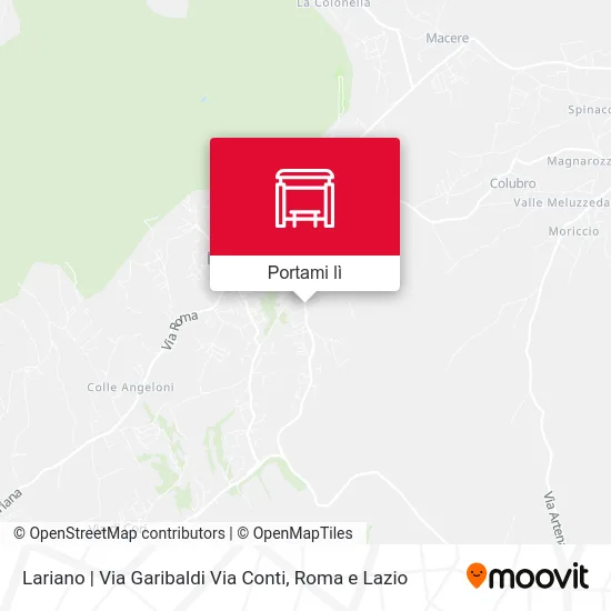 Mappa Lariano | Via Garibaldi Via Conti