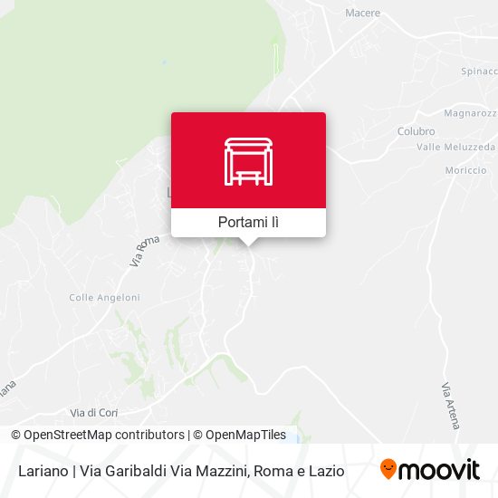 Mappa Lariano | Via Garibaldi Via Mazzini