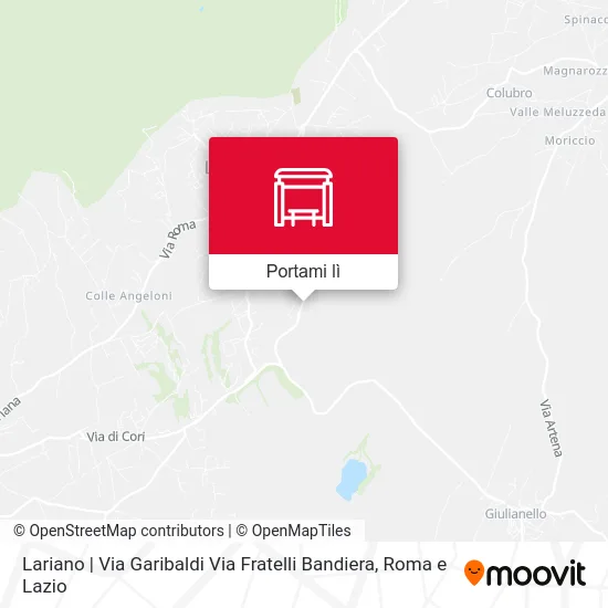 Mappa Lariano | Via Garibaldi Via Fratelli Bandiera