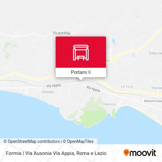 Mappa Formia | Via Ausonia Via Appia