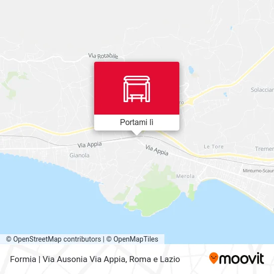Mappa Formia | Via Ausonia Via Appia