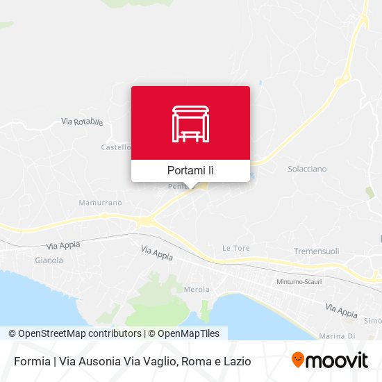 Mappa Formia | Via Ausonia Via Vaglio
