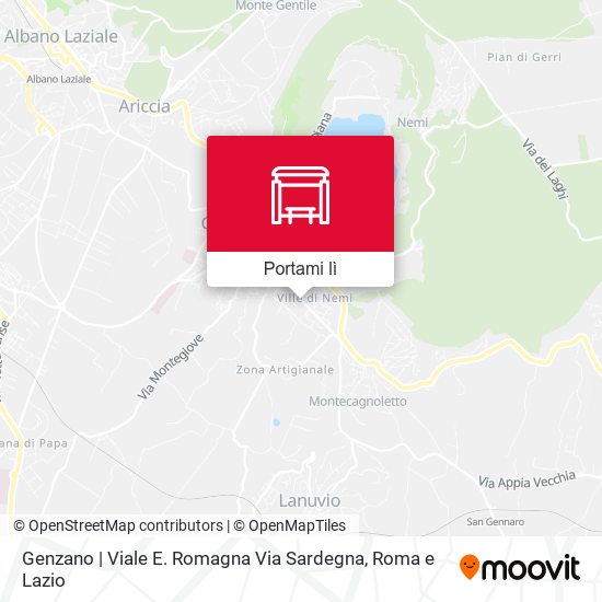 Mappa Genzano | Viale E. Romagna Via Sardegna