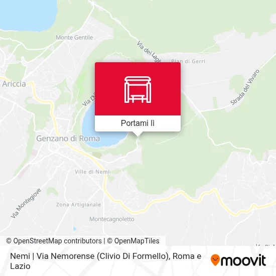 Mappa Nemi | Via Nemorense (Clivio Di Formello)