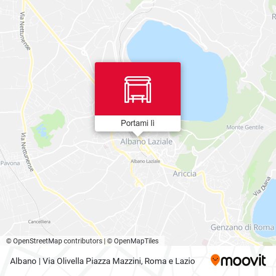 Mappa Albano | Via Olivella Piazza Mazzini