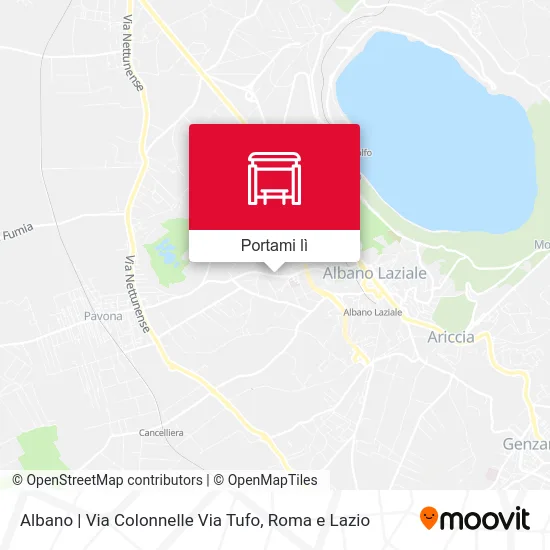 Mappa Albano | Via Colonnelle Via Tufo
