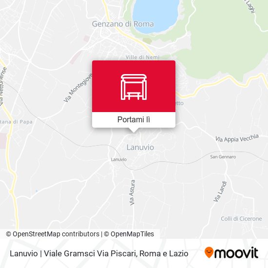 Mappa Lanuvio | Viale Gramsci Via Piscari