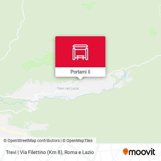 Mappa Trevi | Via Filettino (Km 8)
