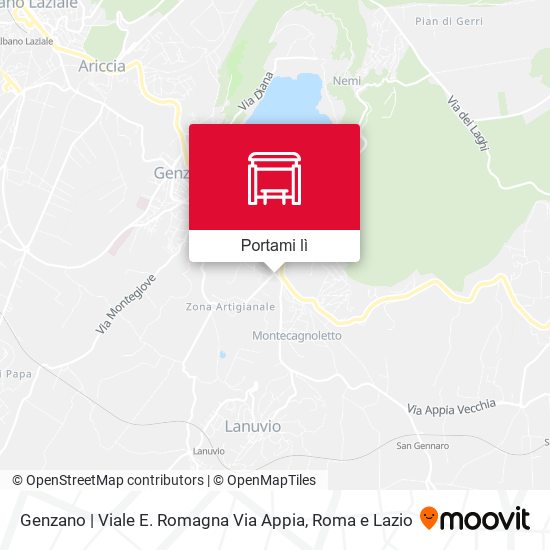 Mappa Genzano | Viale E. Romagna Via Appia