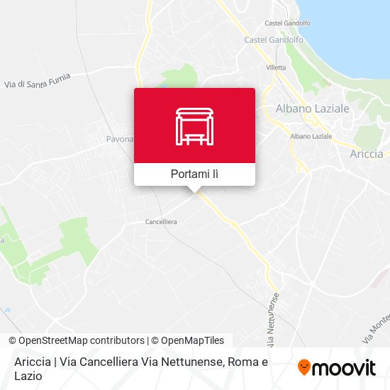 Mappa Ariccia | Via Cancelliera Via Nettunense