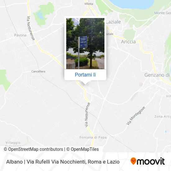 Mappa Albano | Via Rufelli Via Nocchienti