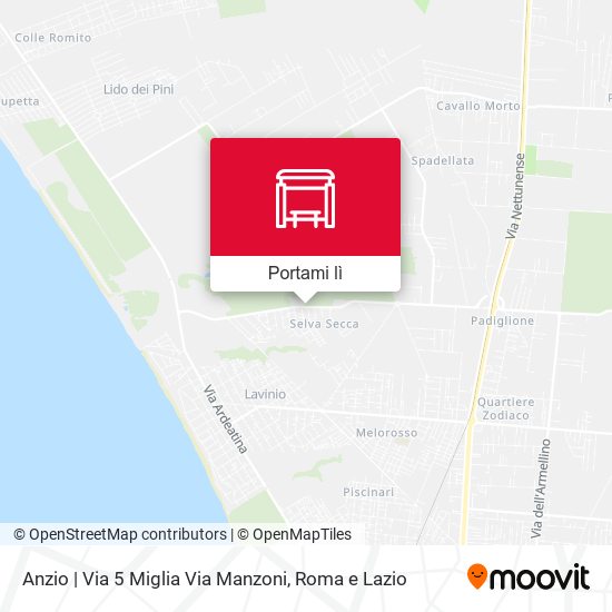 Mappa Anzio | Via 5 Miglia Via Manzoni