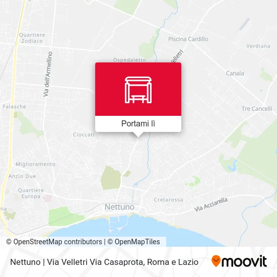 Mappa Nettuno | Via Velletri Via Casaprota